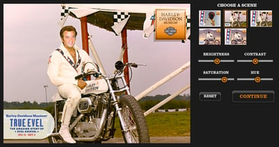 Harley-Davidson Insert-a-Face Microsite App Game