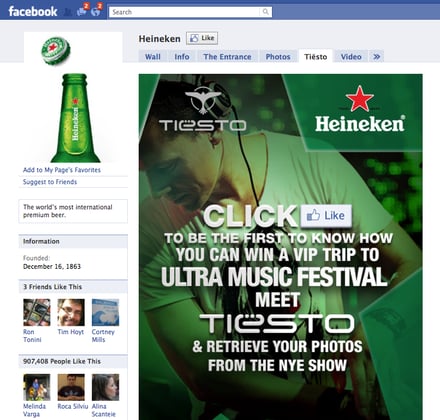 Heineken Facebook Page