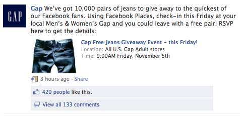 Gap Facebook Promo